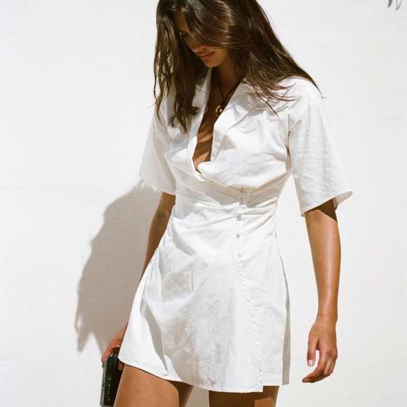 Sabo Teodora Dress | White Wrap Dress | NWT - Picture 1 of 8